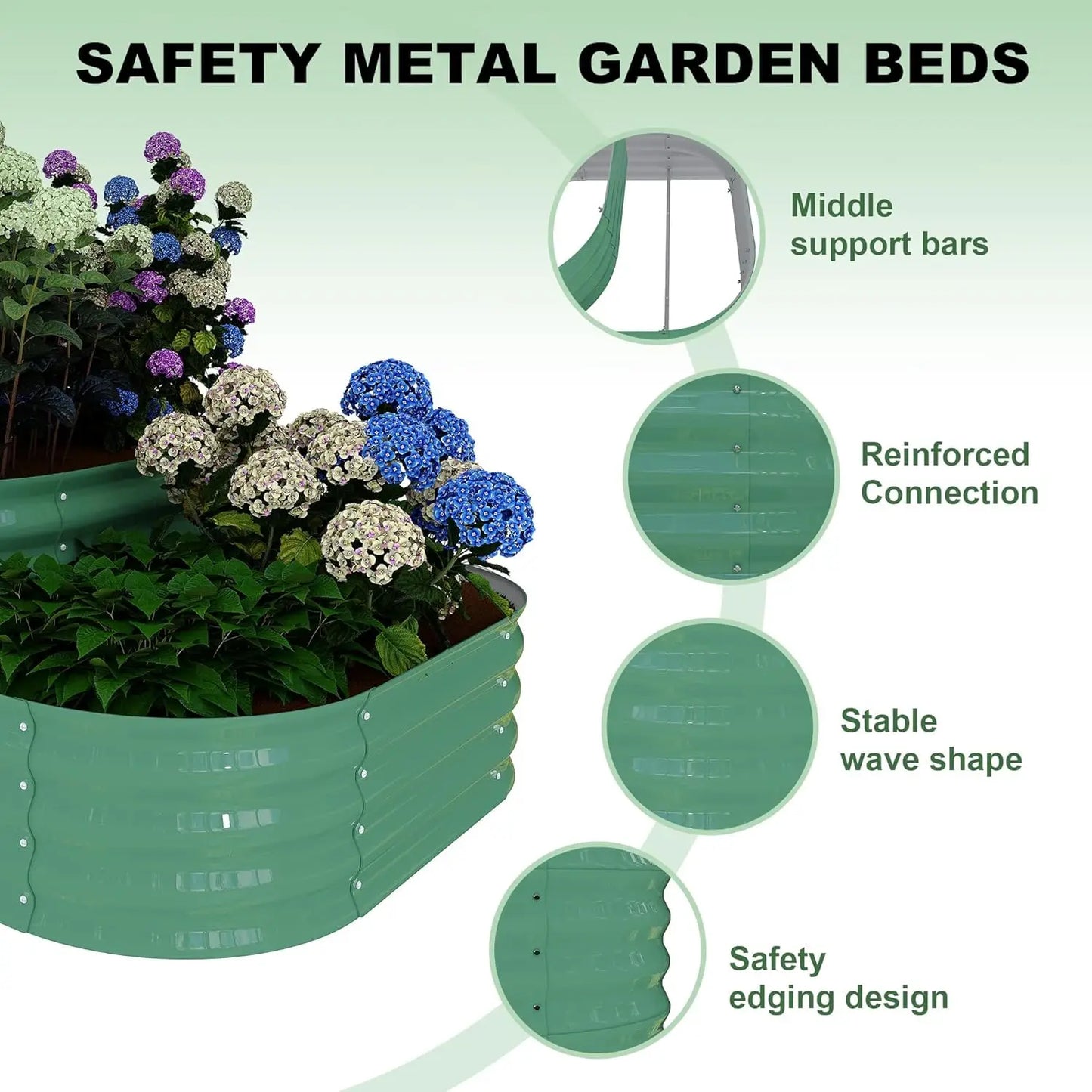 Raised Garden Bed, Outdoor Planter Bed for Gardening and Planting, Bed for Vegetables