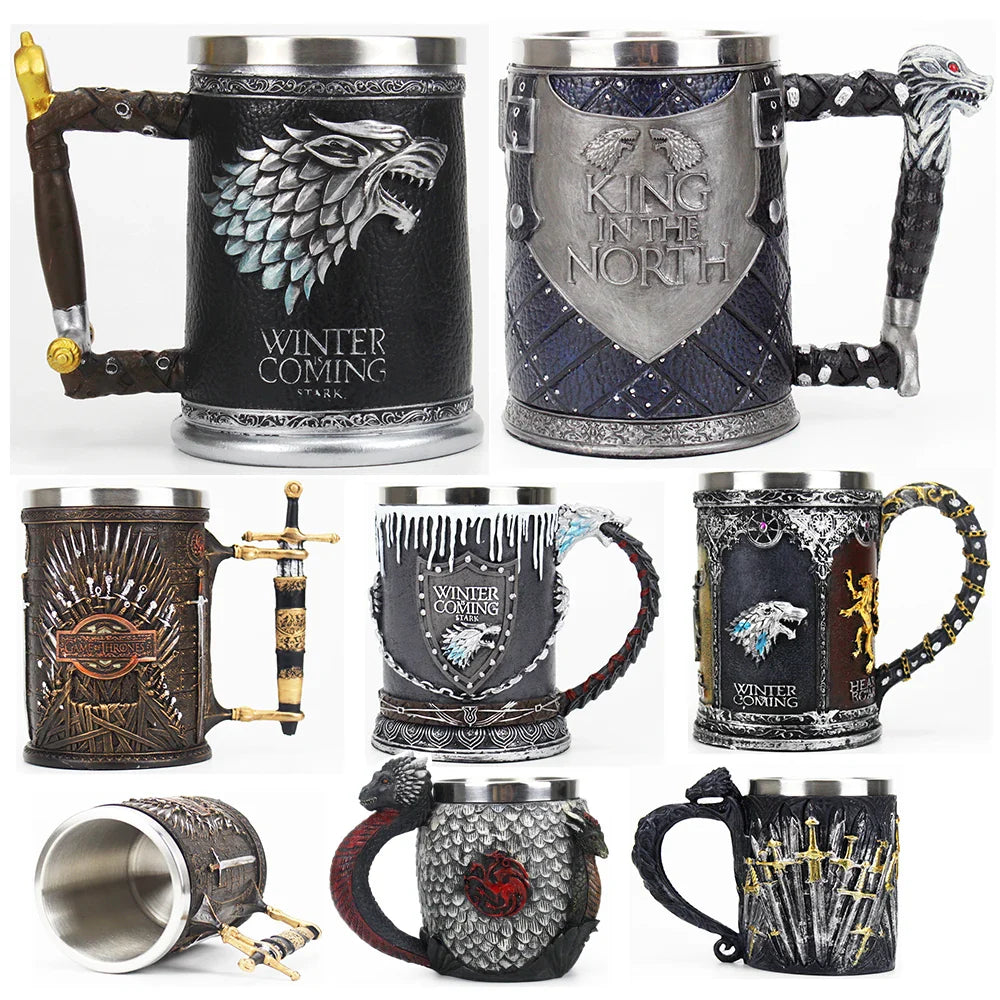 GOT Mugs Stainless Steel and Resin Beer Mug