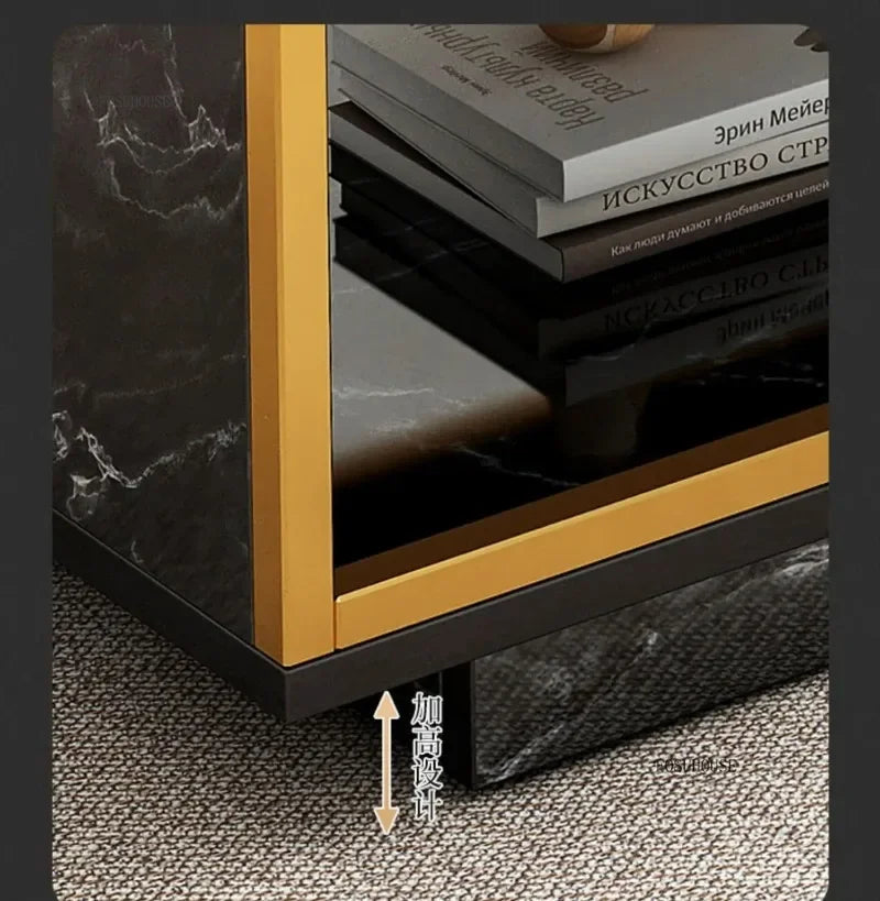 Italian Coffee Table Minimalist Square Nordic Tea  Table Living Room Furniture