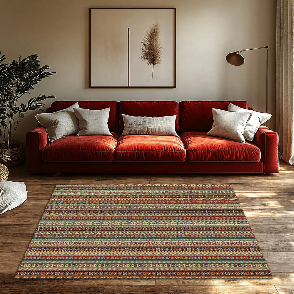 Vintage Persian Area Rug Bohemian Carpet