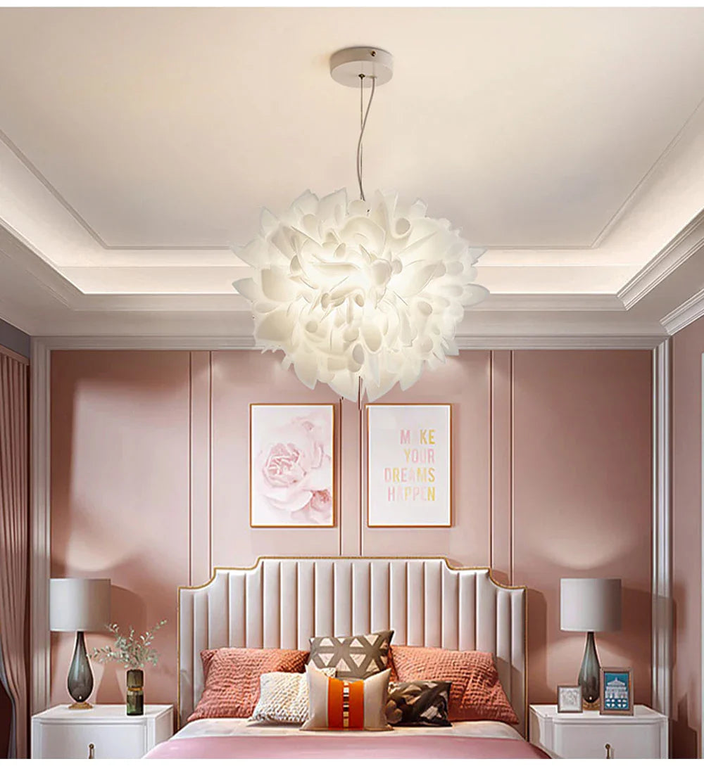 Exquisite Leaves Dimmable LED Ceiling Lights White Remote Control