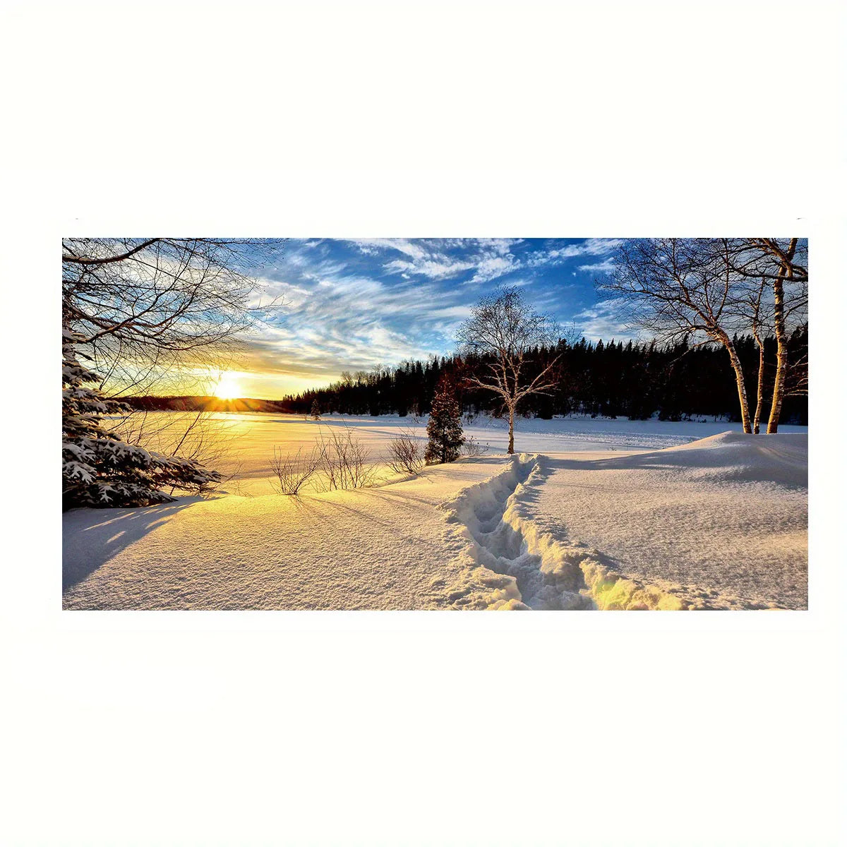 Beach Sunset Wall  Large Landscape Canvas Painting