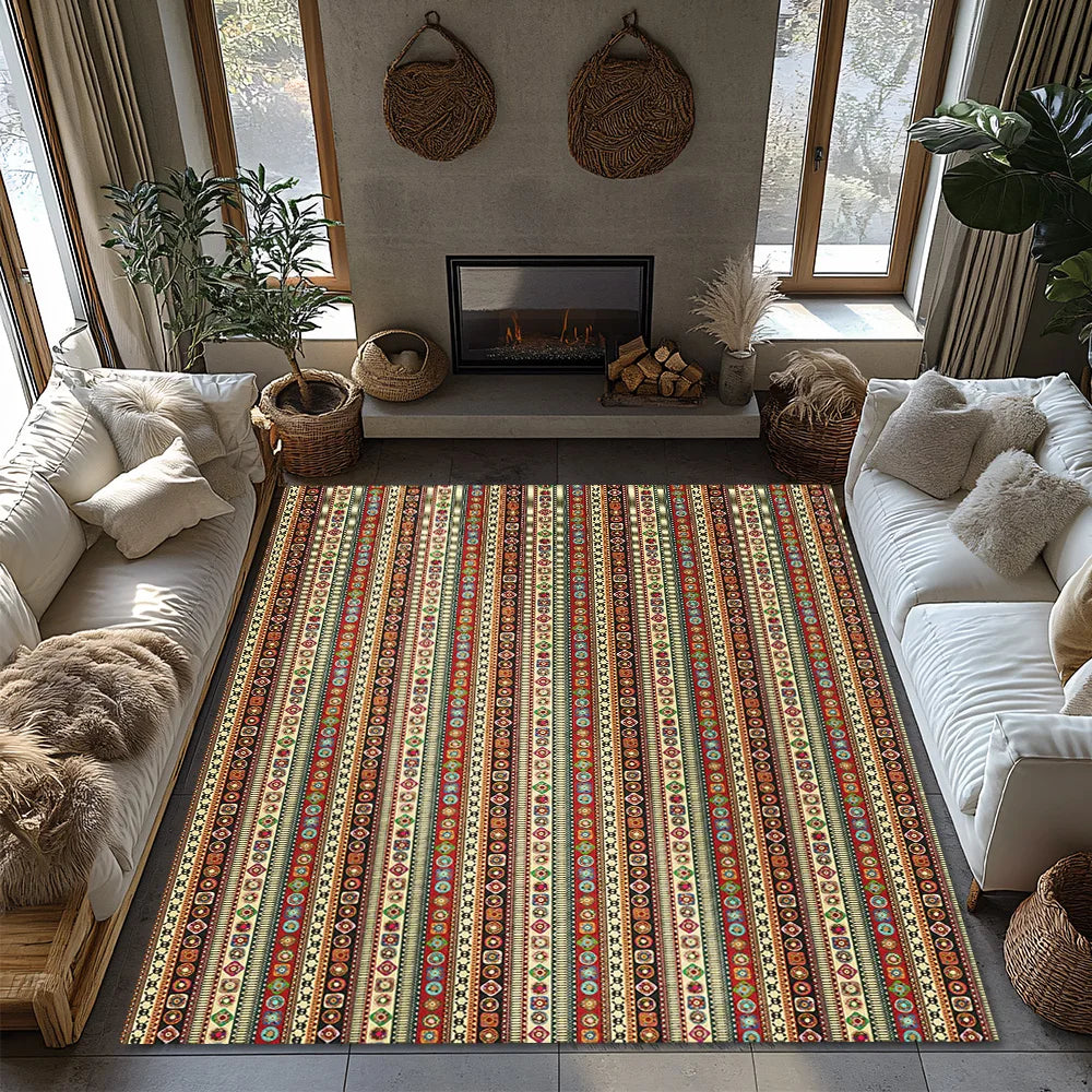 Vintage Persian Area Rug Bohemian Carpet
