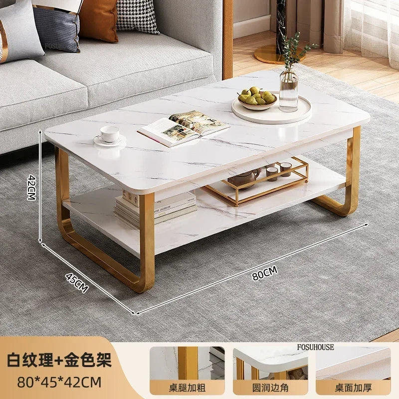 Italian Coffee Table Minimalist Square Nordic Tea  Table Living Room Furniture