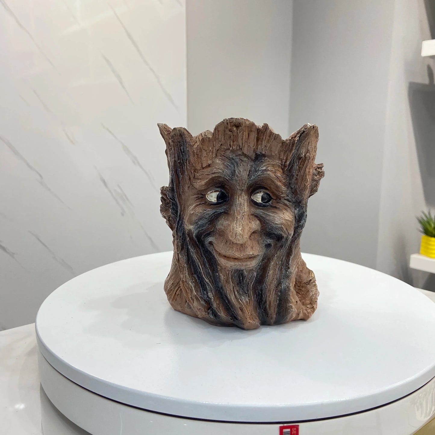 1Pc, Creative and Funny Expression Book Tree Stump Old Man Resin Vase,