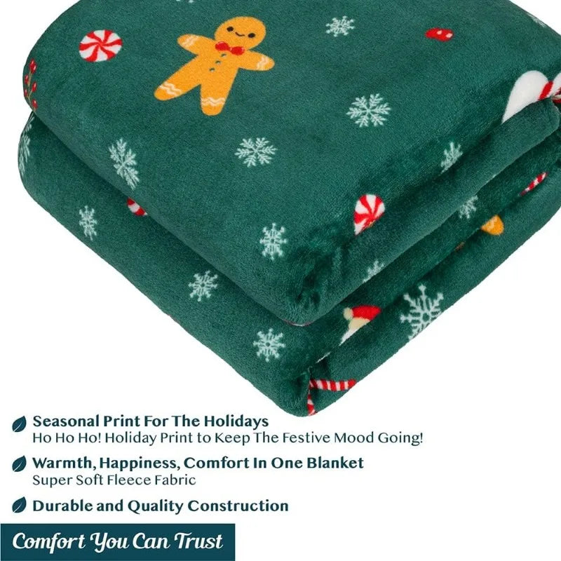 Christmas Gingerbread Throw Blanket