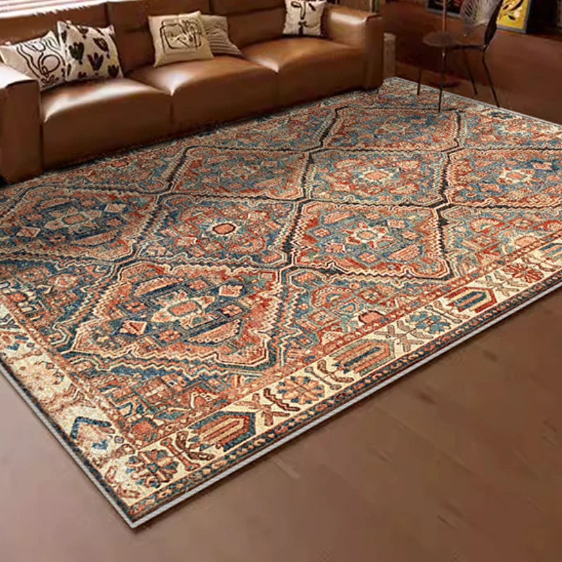 American Retro Style Carpets for Living Room Plush Carpet