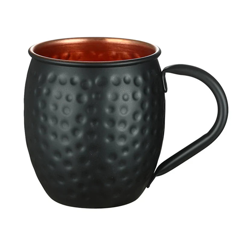 4PCS 550ml 18 Ounces Hammered Copper Plated  Moscow Mule Mug
