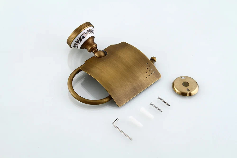 Porcelain Base Bathroom Hardware Set