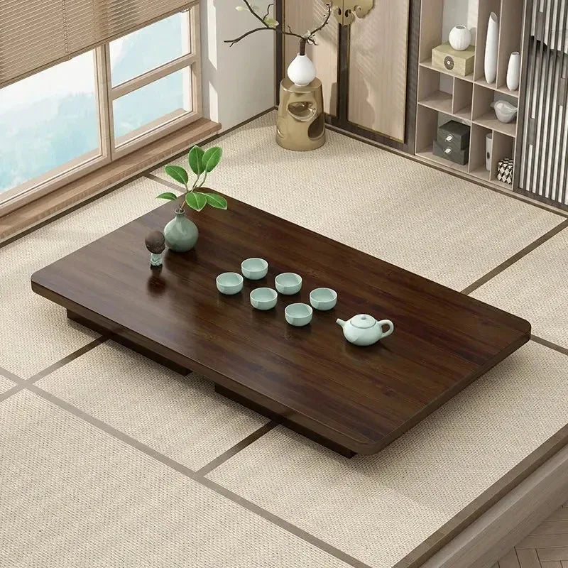 Solid Wood Folding Coffee Table Japanese Tatami Style