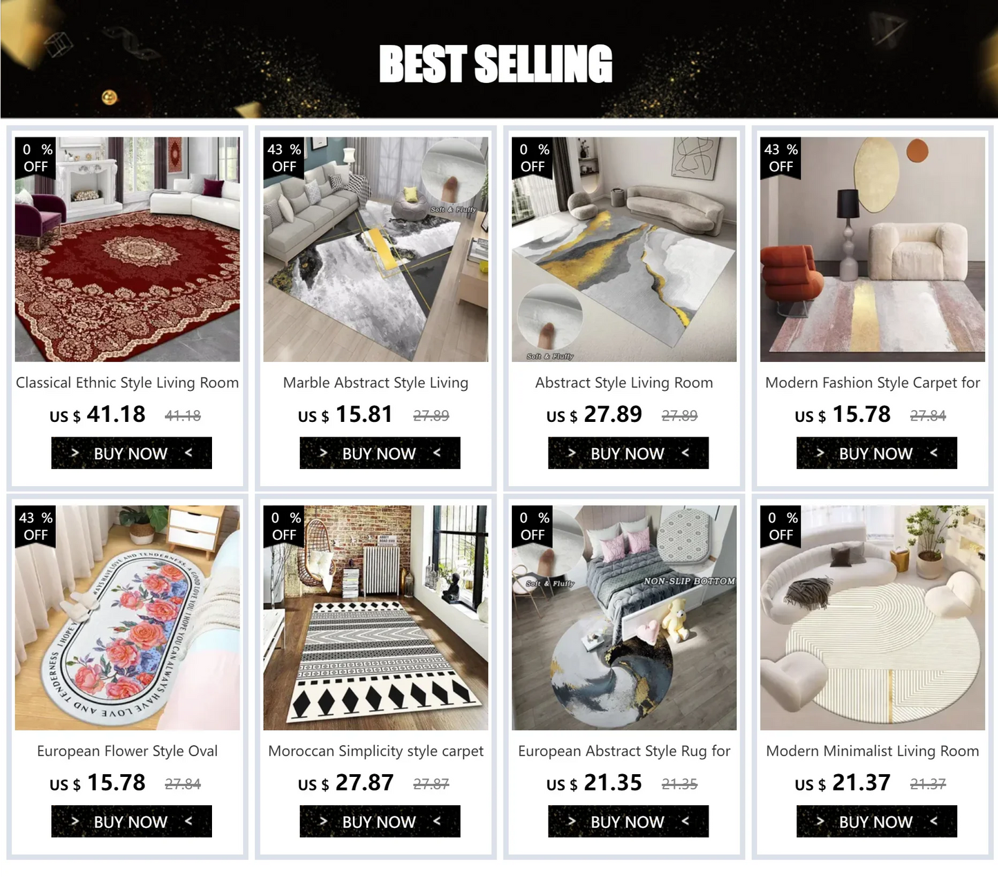 Persian Luxury Rugs for Retro Red Decor Carpets for Living Room