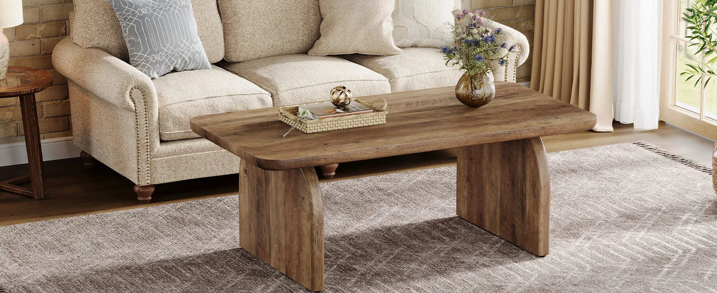 Rectangle Coffee Table,, Farmhouse Accent Center Low Cocktail