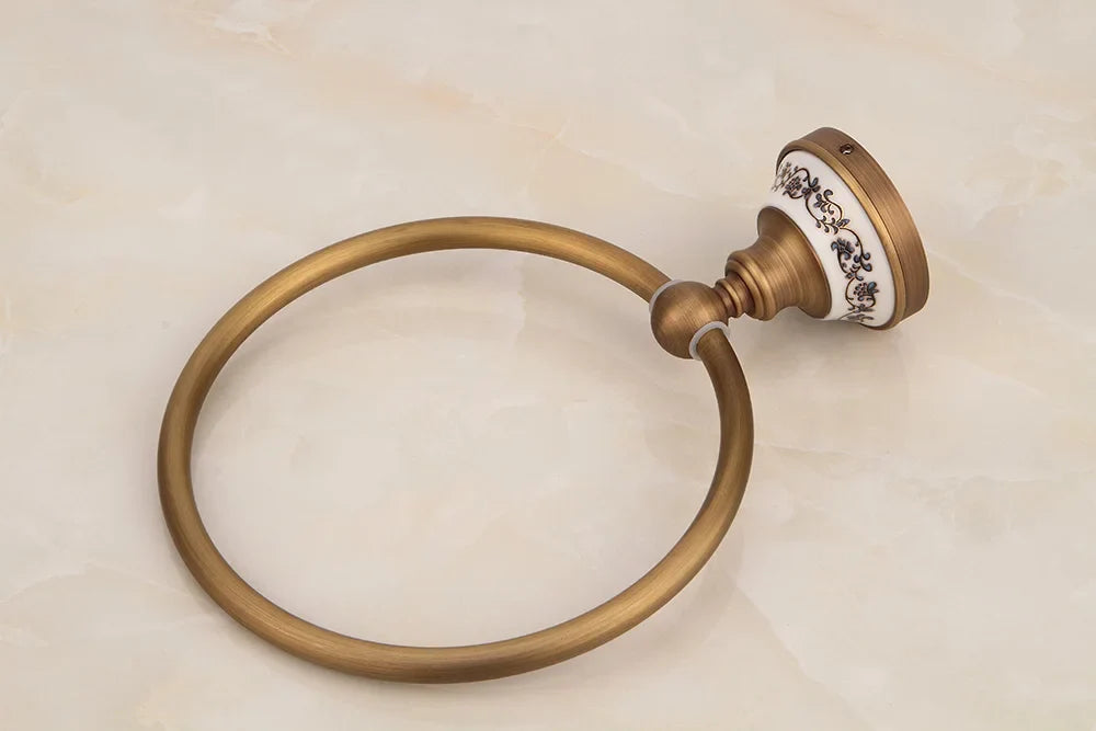Porcelain Base Bathroom Hardware Set