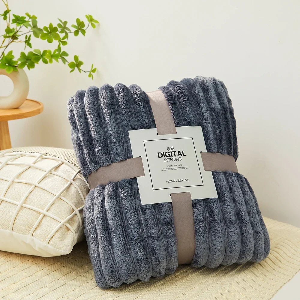 1pc Fluffy Coral Velvet Blanket