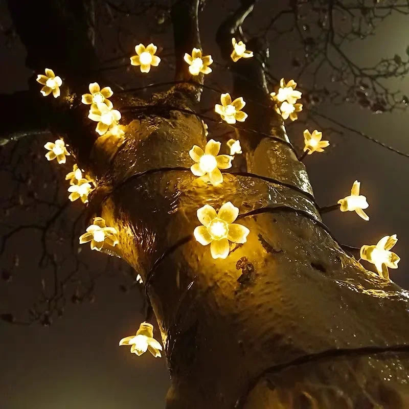 Solar Cherry Garden Blossom Flower Lights
