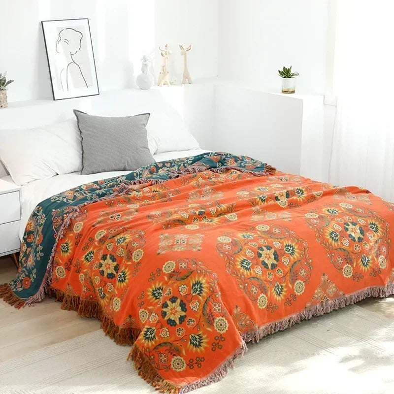 Nordic throw blanket for beds