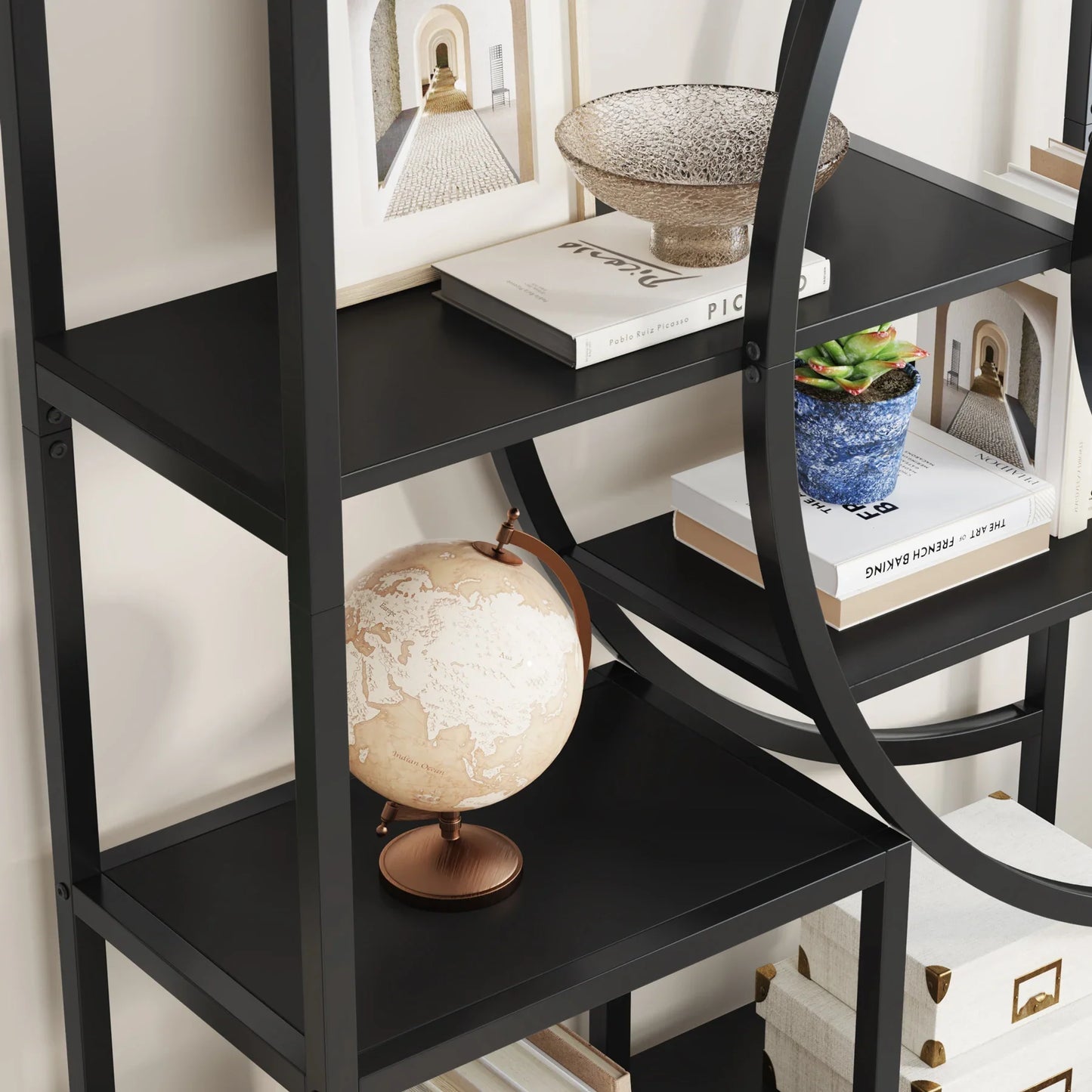 Tribesigns Bookshelf Industrial 5 Tier Etagere Bookcase,