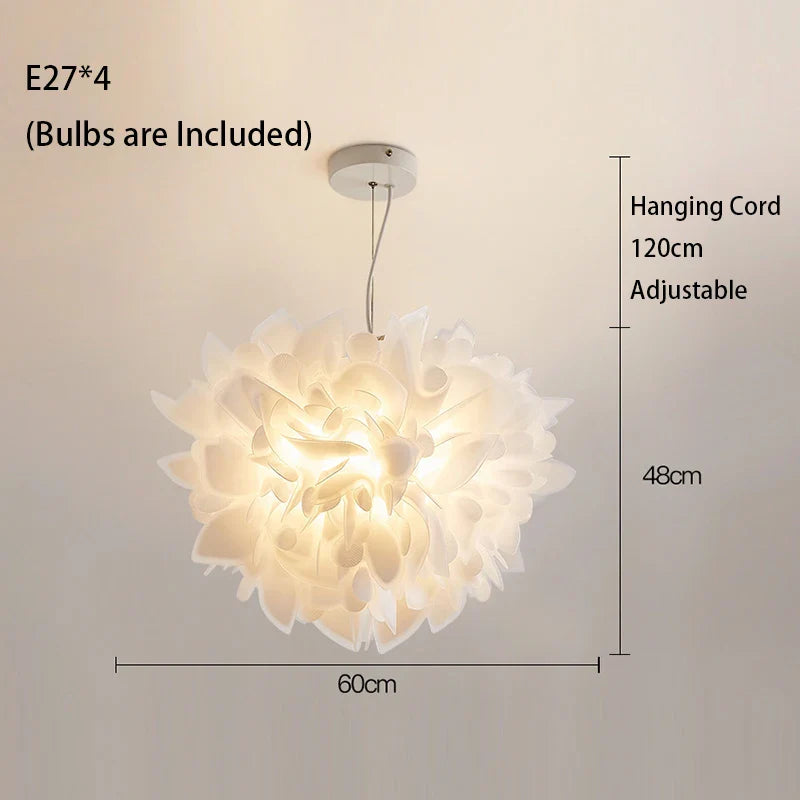 Exquisite Leaves Dimmable LED Ceiling Lights White Remote Control