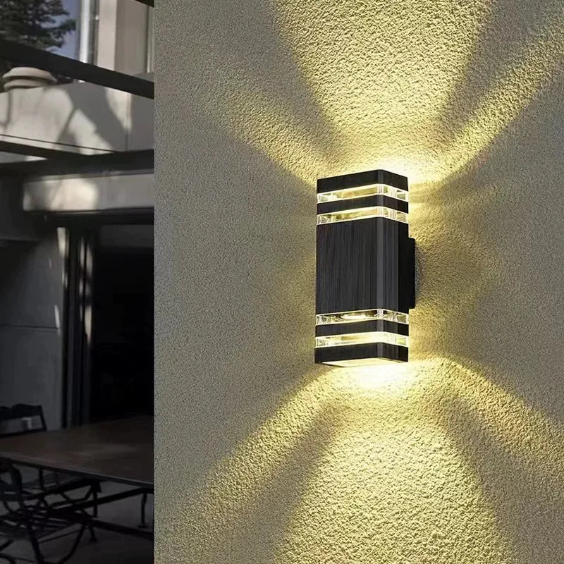 Outdoor wall lights Exterior wall waterproof lUpper and lower double-headed pillars Outdoor light