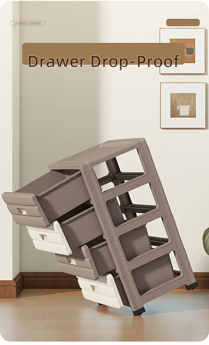 5-Drawer White Storage Cabinet - Sturdy, Smooth Sliding for Closet, Office, Bedroom Organization.