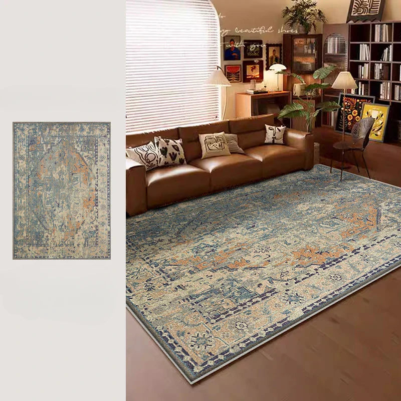 American Retro Style Carpets for Living Room Plush Carpet