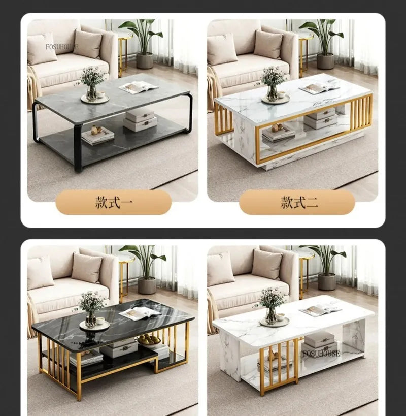 Italian Coffee Table Minimalist Square Nordic Tea  Table Living Room Furniture