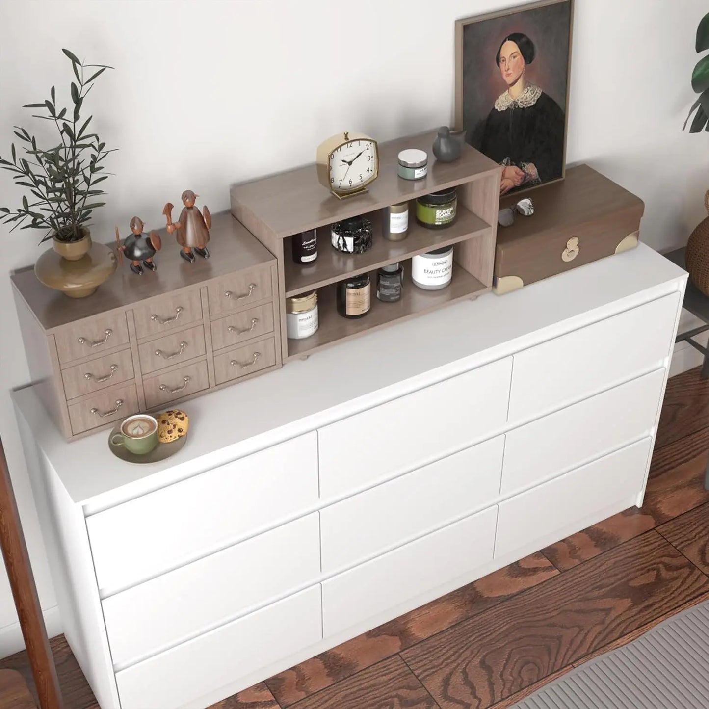 9 Drawer Dresser for Bedroom with Deep Drawers,  Handle Free