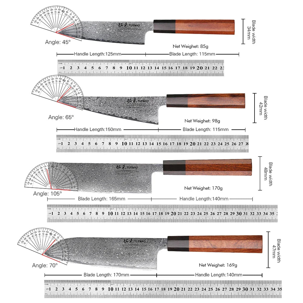 TURWHO Hand Forged Japanese Steel Kitchen Knives