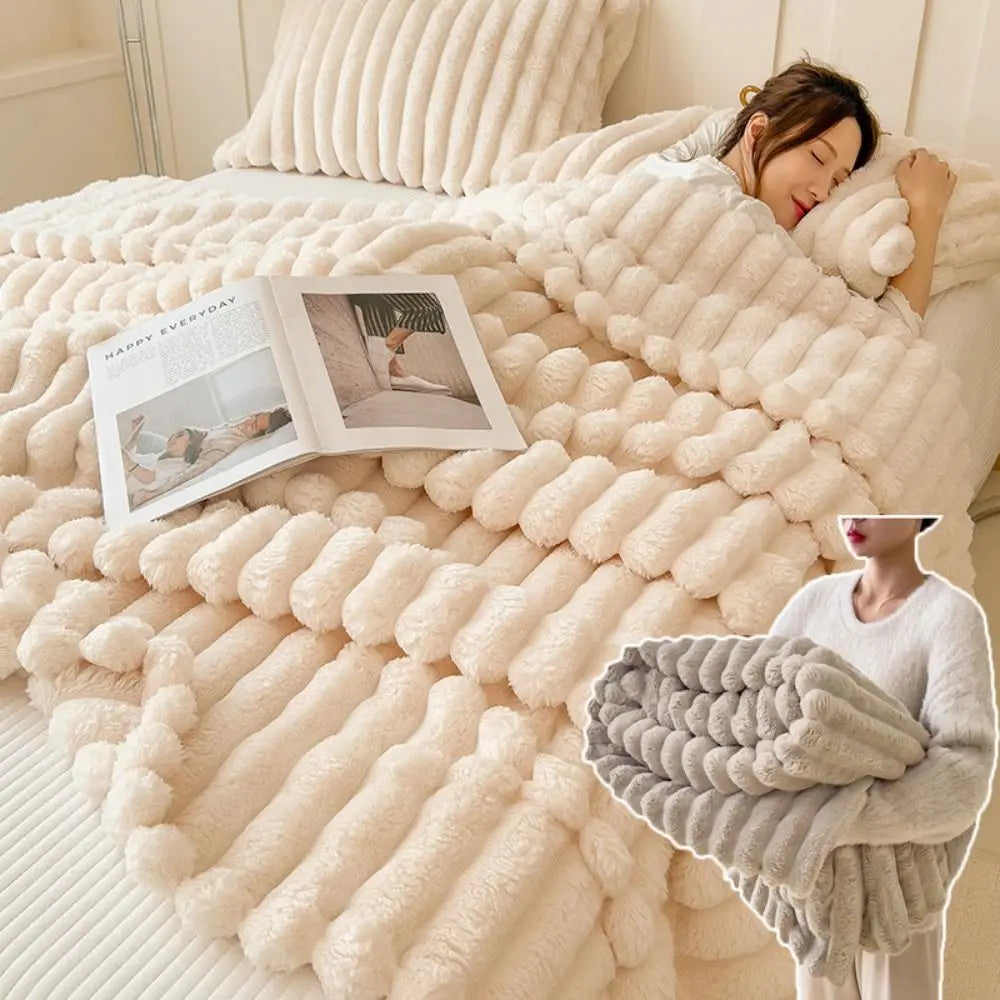 Ultra Soft Faux Rabbit Fur Throw