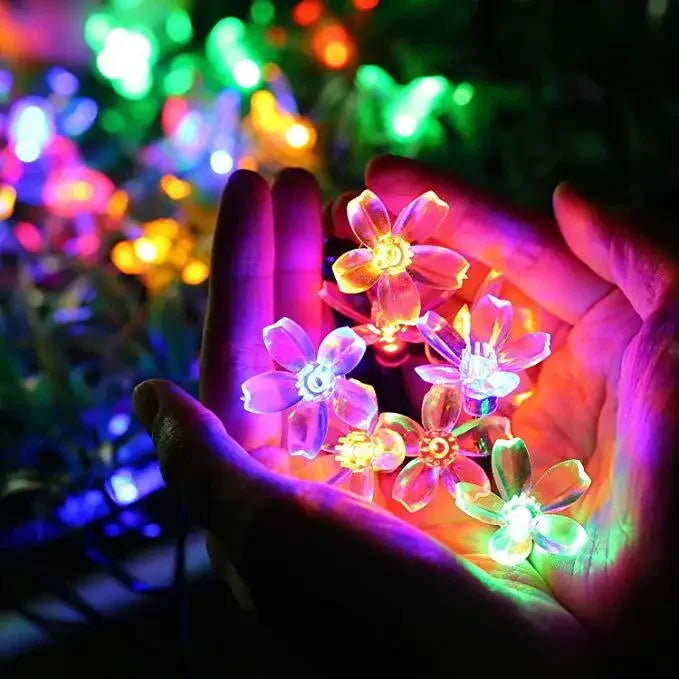 Solar Cherry Garden Blossom Flower Lights