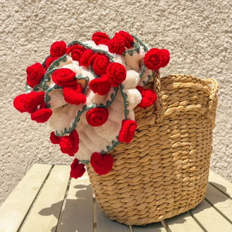 Romantic Rose Bouquet Blanket Soft and Lightweight Throw