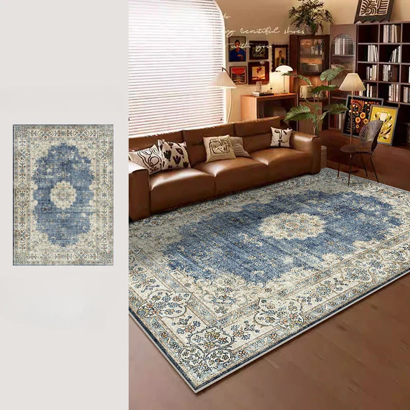 American Retro Style Carpets for Living Room Plush Carpet