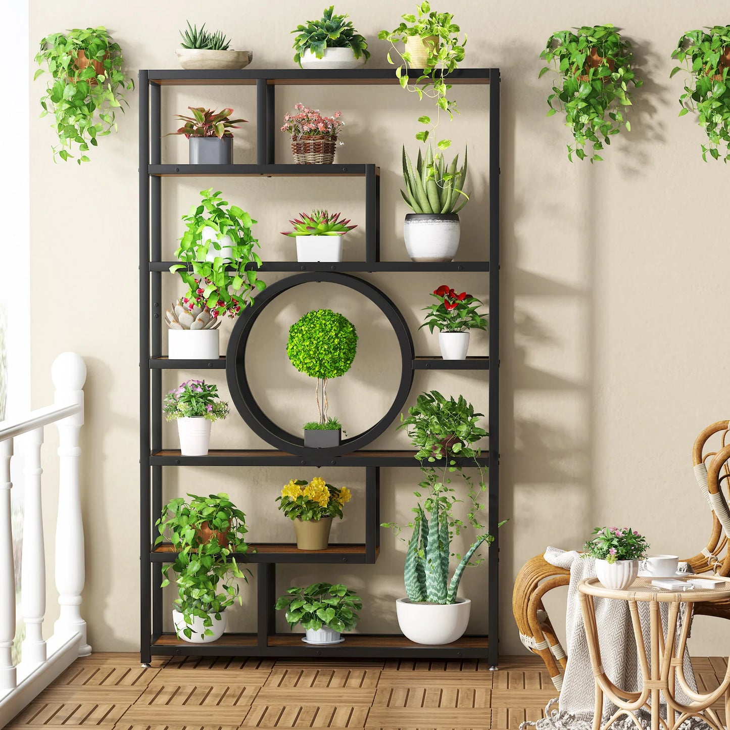Tribesigns Bookshelf Industrial 5 Tier Etagere Bookcase,