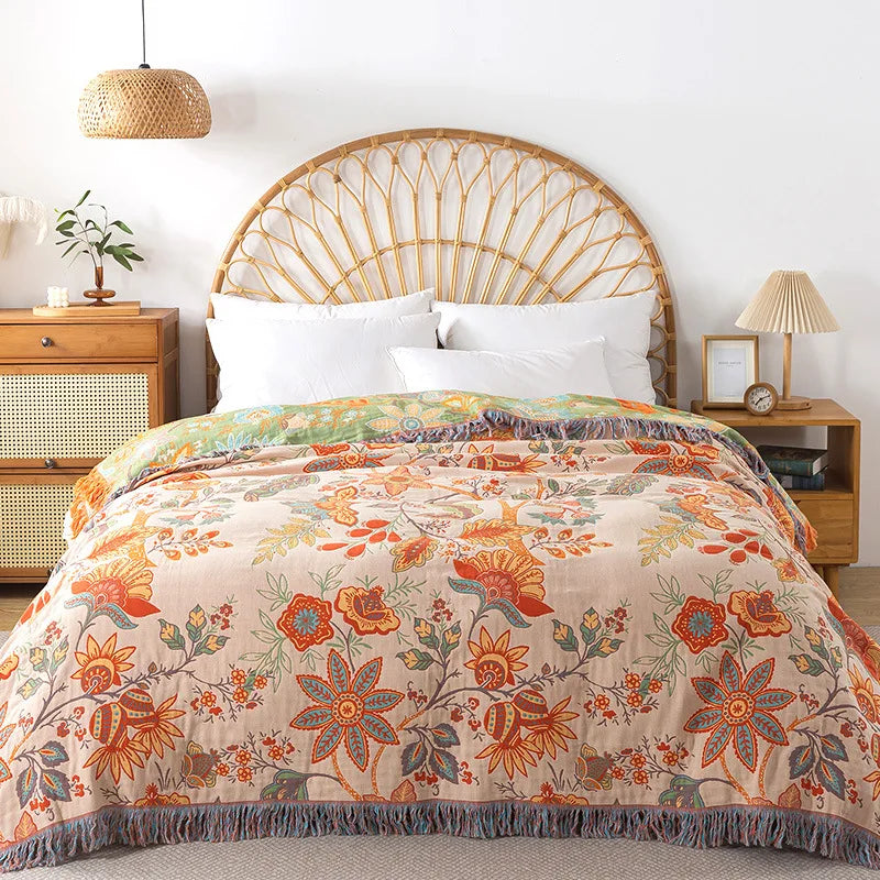 Nordic throw blanket for beds