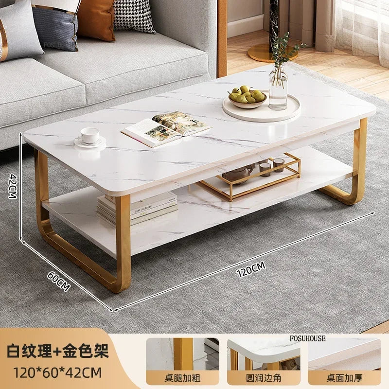 Italian Coffee Table Minimalist Square Nordic Tea  Table Living Room Furniture
