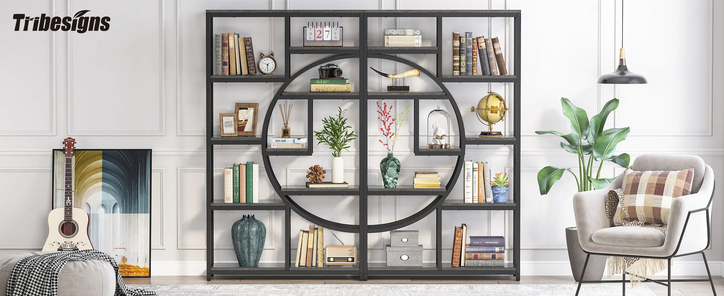 Tribesigns Bookshelf Industrial 5 Tier Etagere Bookcase,
