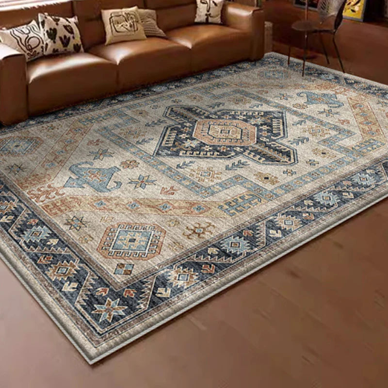 American Retro Style Carpets for Living Room Plush Carpet