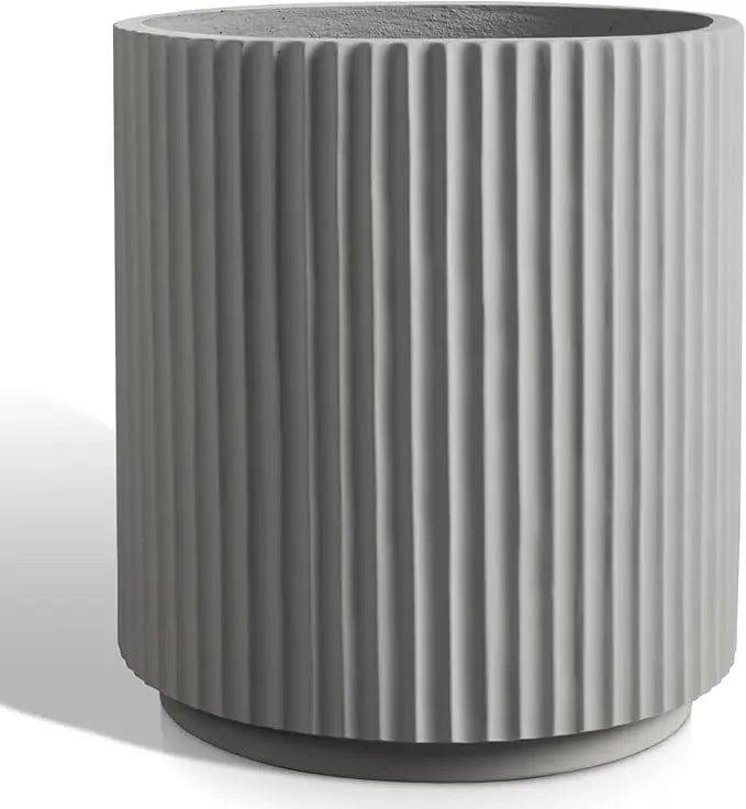 Round Concrete Planter Outdoor Indoor, Large Cement Plant Pots