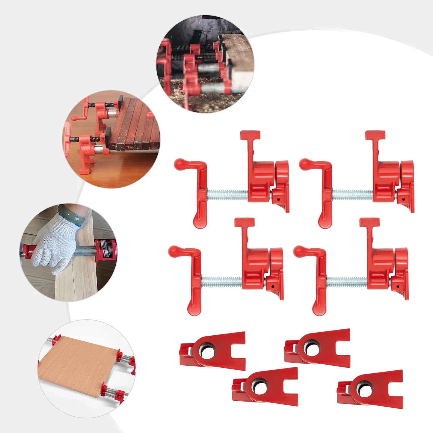 4 Pack Iron Woodworking Clamps,Heavy Duty Cast Iron
