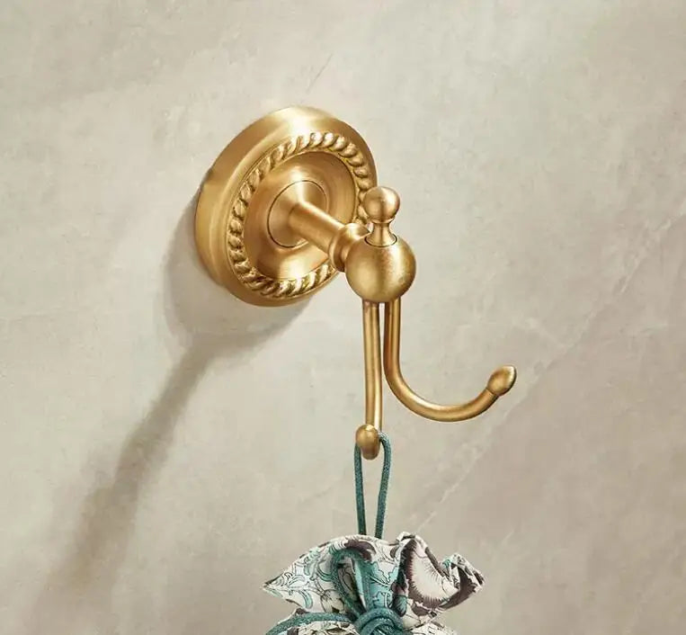 Bathroom Accessories Brass Antique Towel Rack,Paper holder Toilet Brush Holder,Towel Hanger Bath Hardware