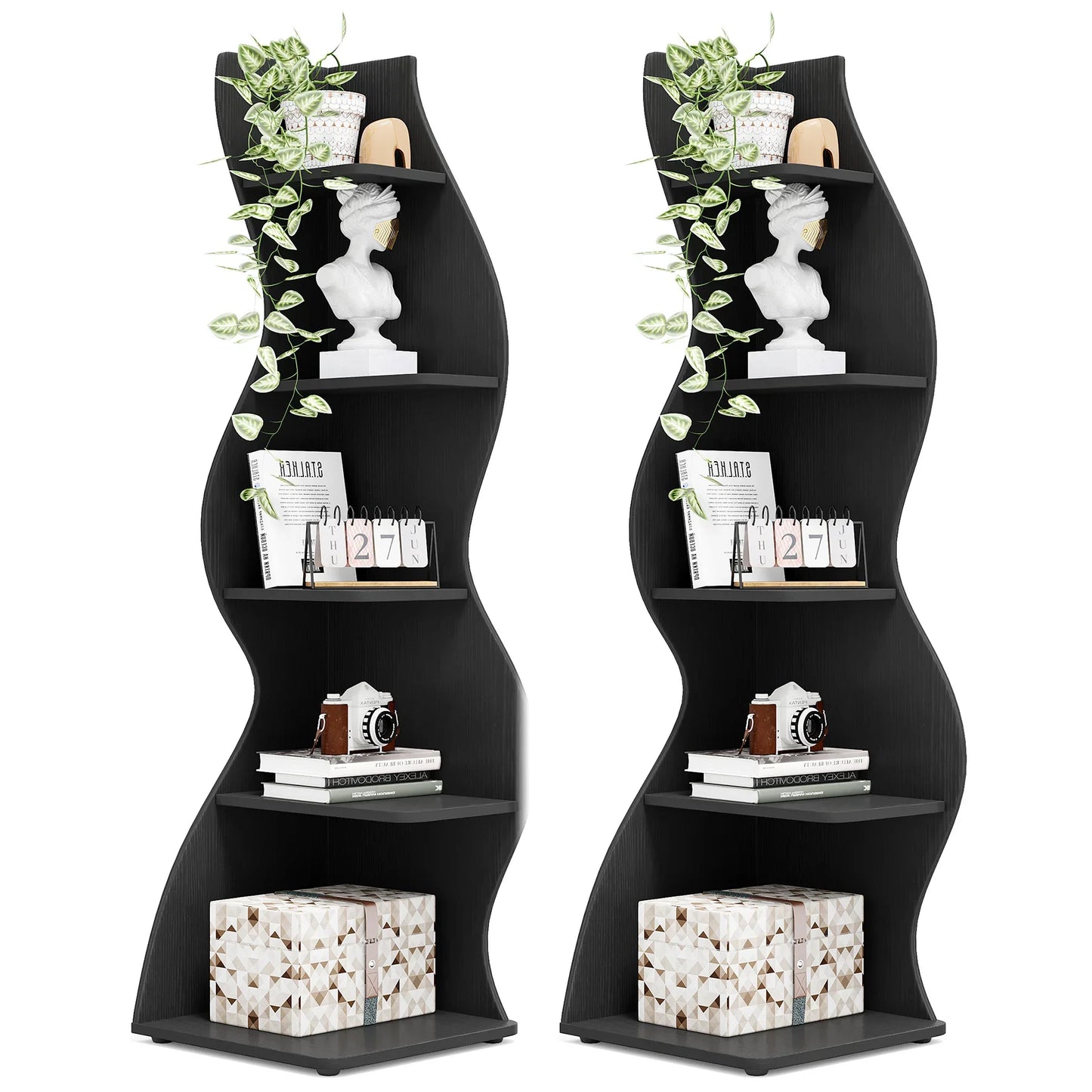 Tribesigns Corner Shelf, Modern 5-Tier Wall