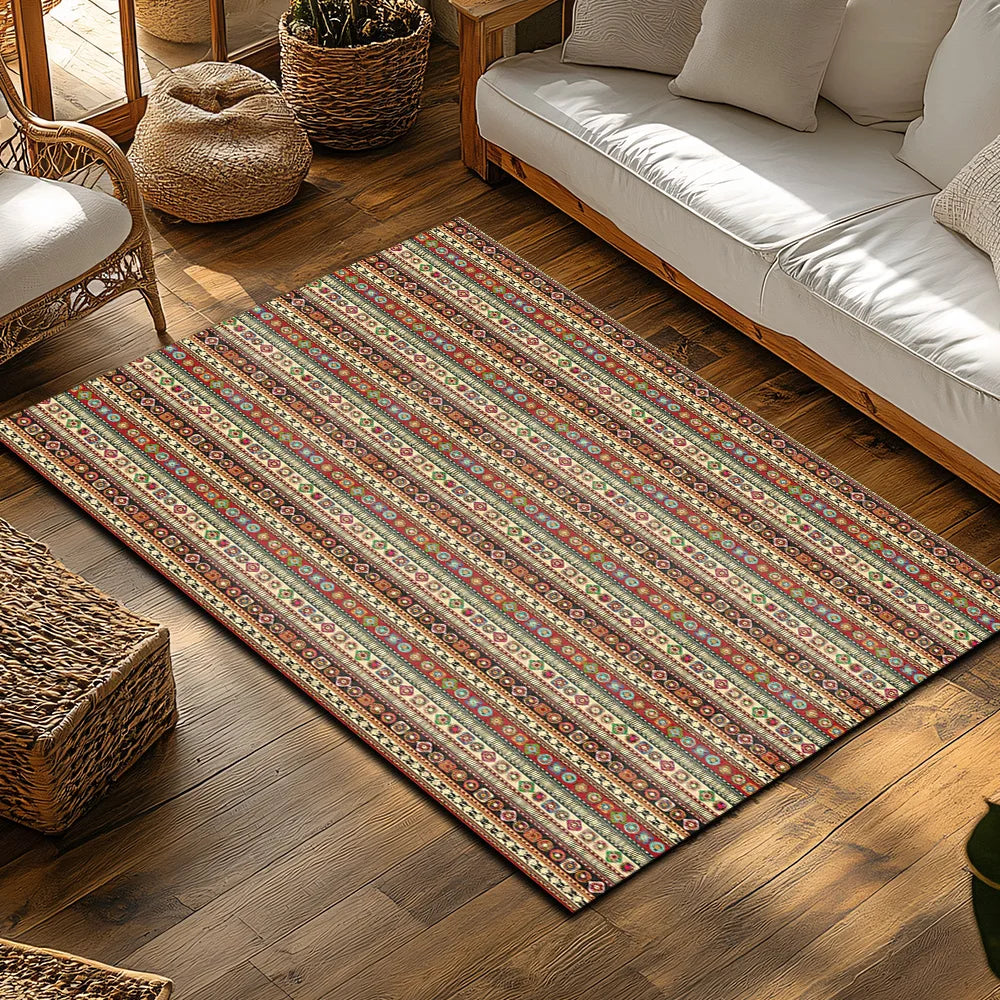 Vintage Persian Area Rug Bohemian Carpet