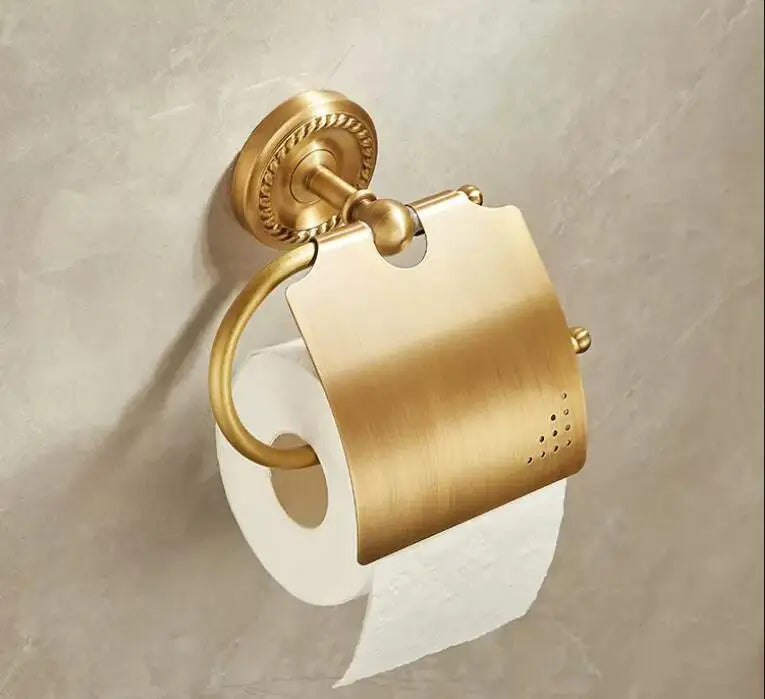 Bathroom Accessories Brass Antique Towel Rack,Paper holder Toilet Brush Holder,Towel Hanger Bath Hardware