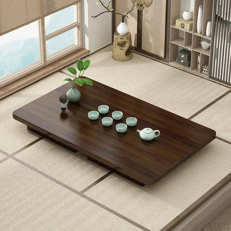 Solid Wood Folding Coffee Table Japanese Tatami Style