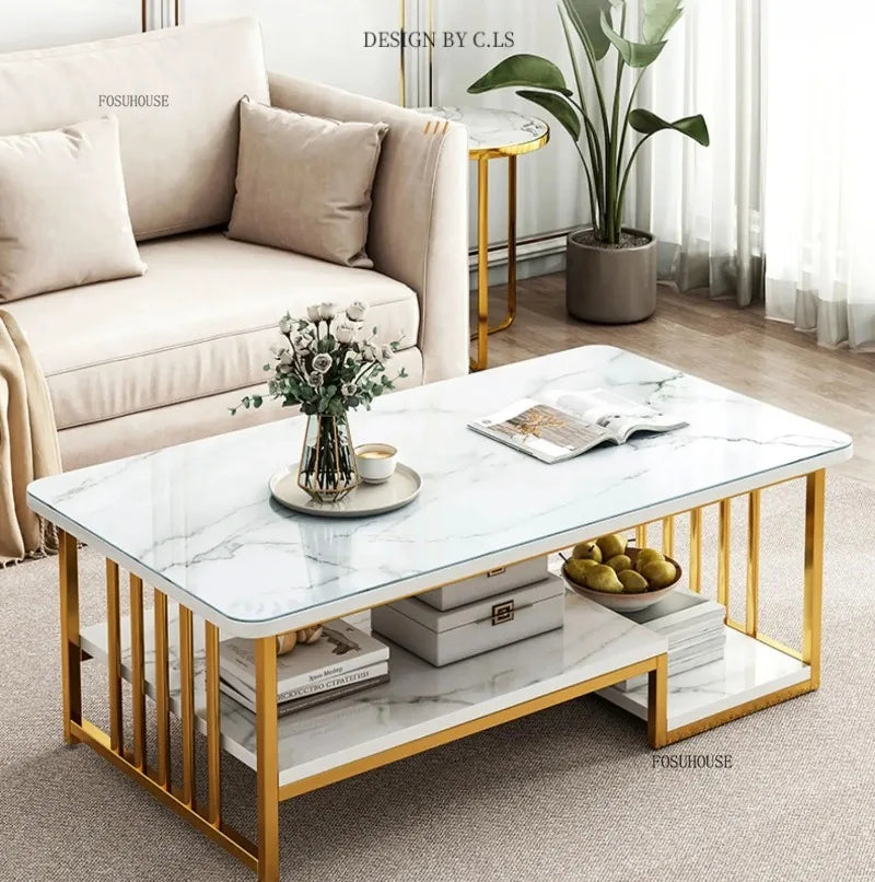 Italian Coffee Table Minimalist Square Nordic Tea  Table Living Room Furniture