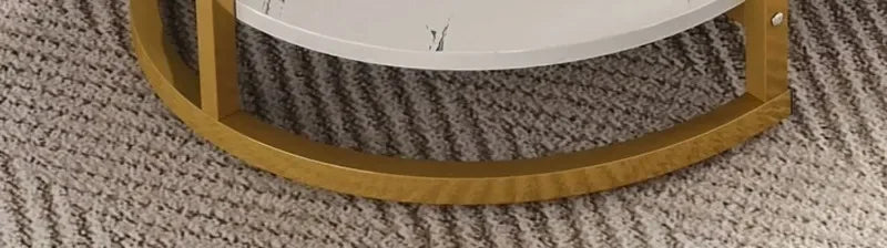 Minimalist Storage Oval  Modern Design Coffee Table