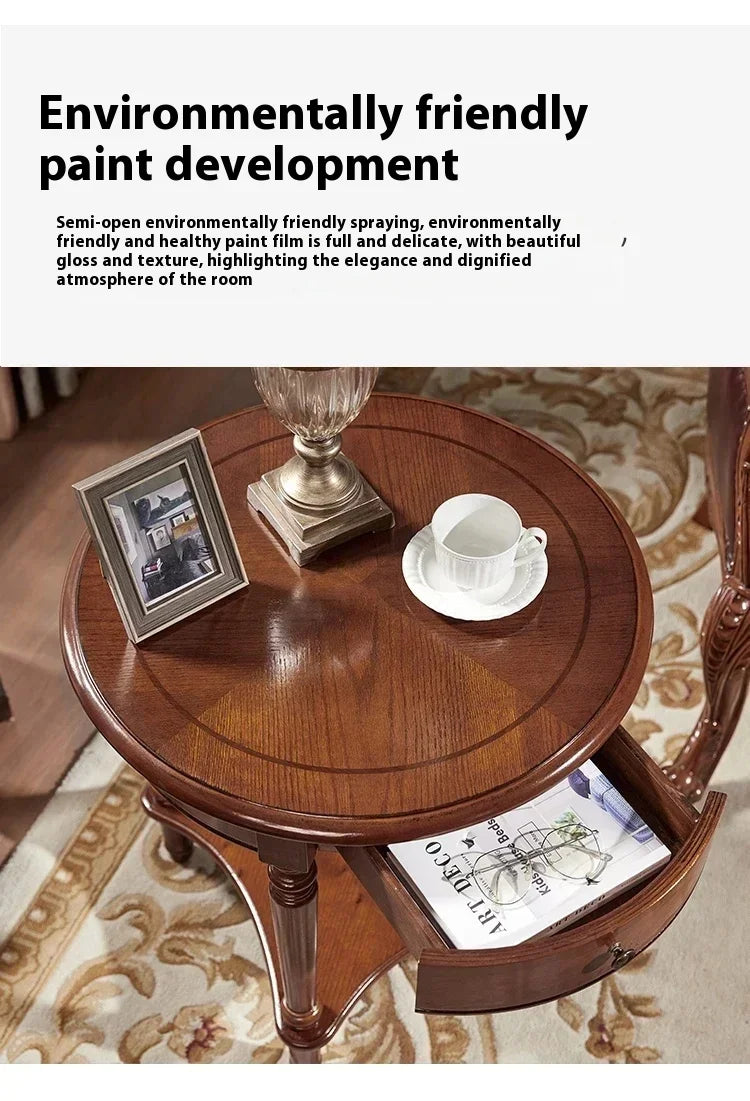 Elegant Center  Wooden Furniture Living Room Corner Sofa Side Coffee