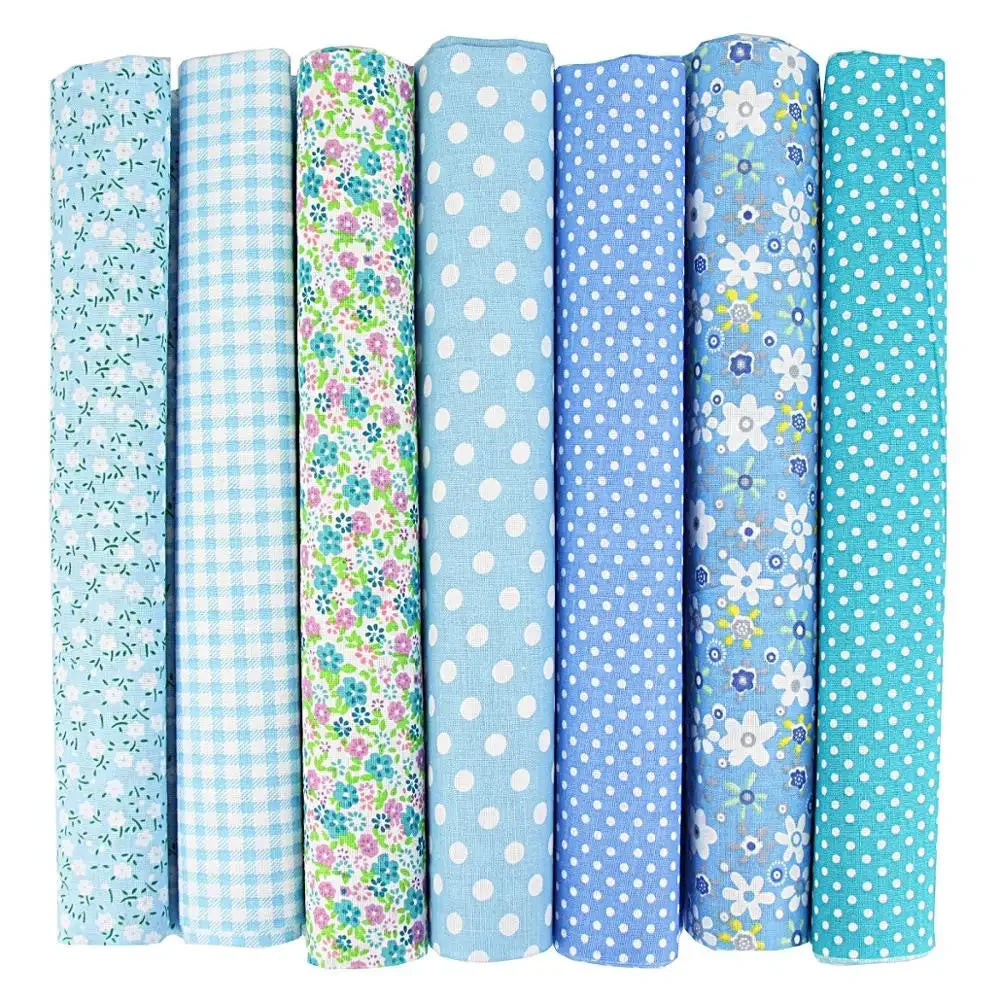 7PCS 50 x 50cm Squares Cotton Craft Fabric