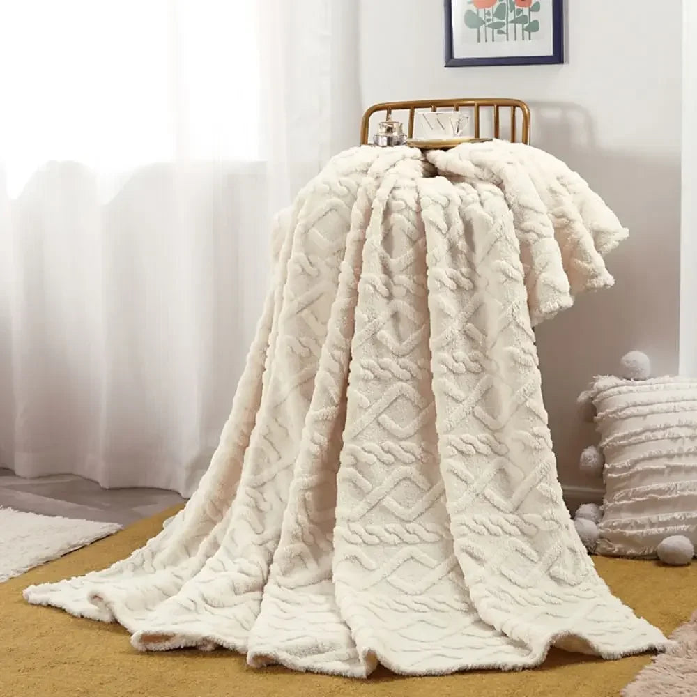 Ultra Soft Faux Rabbit Fur Throw