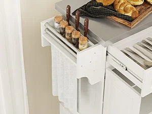 Rolling Kitchen Island Cart with Wheels, Portable Island Table for Kitchen